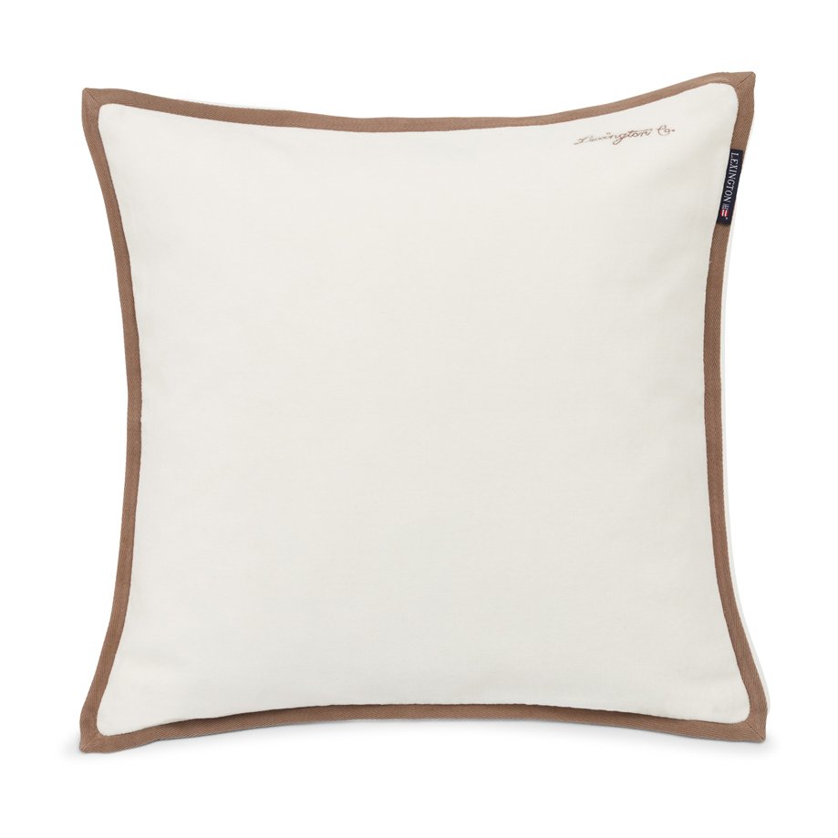 Velvet tyynynpäällinen reunuksella 50x50 cm Off white-brown