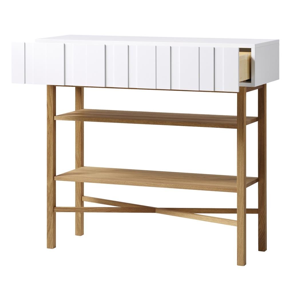 White sideboard valkoinen-Jalat tammea