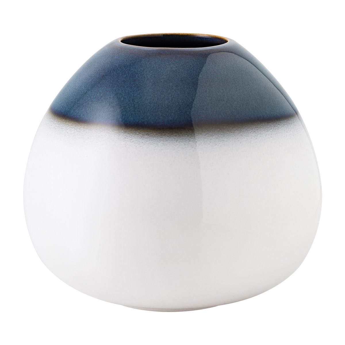 Lave Home egg-shaped maljakko 13 cm Sininen-valkoinen