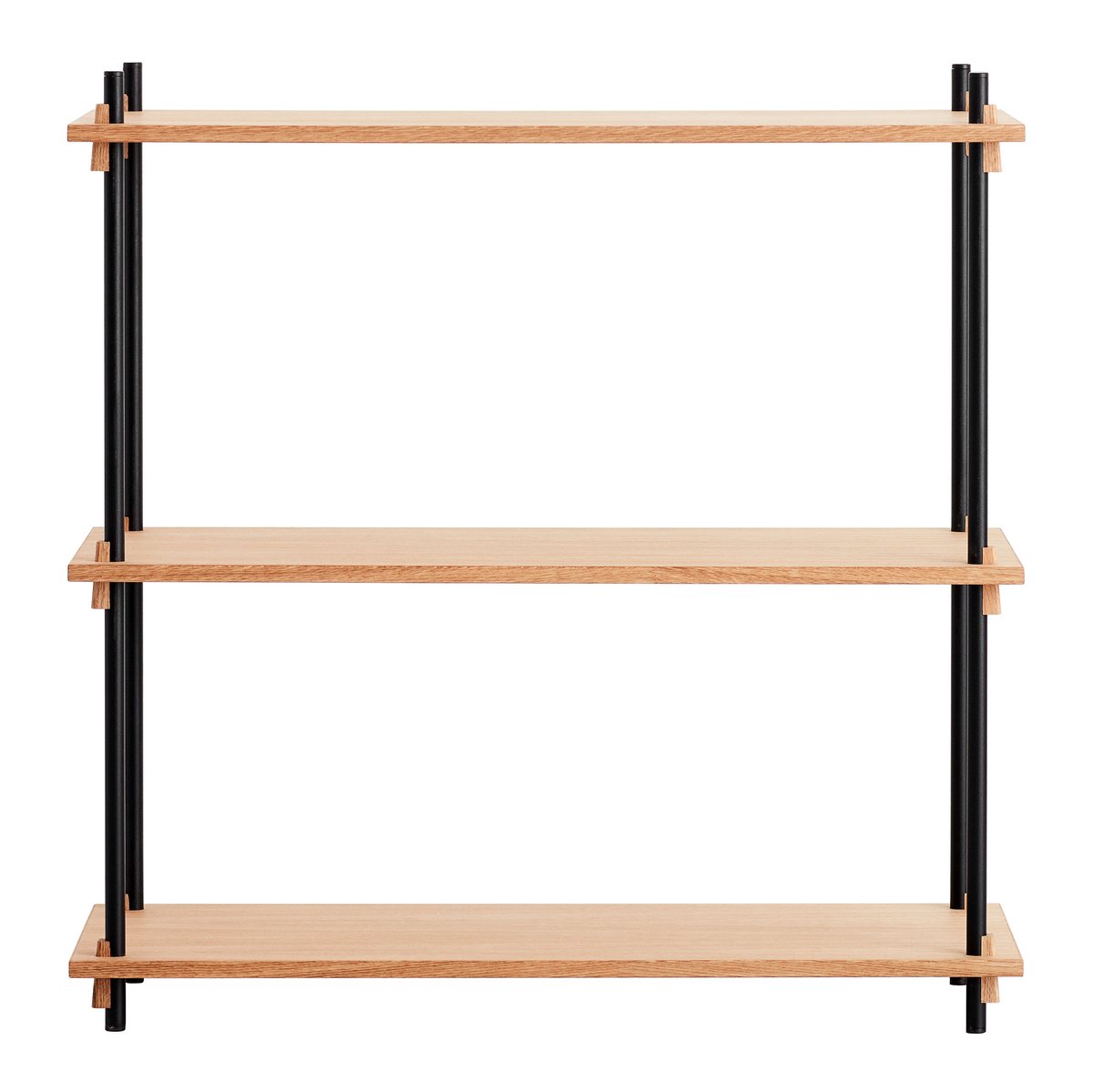 Moebe shelving system low single Oak
