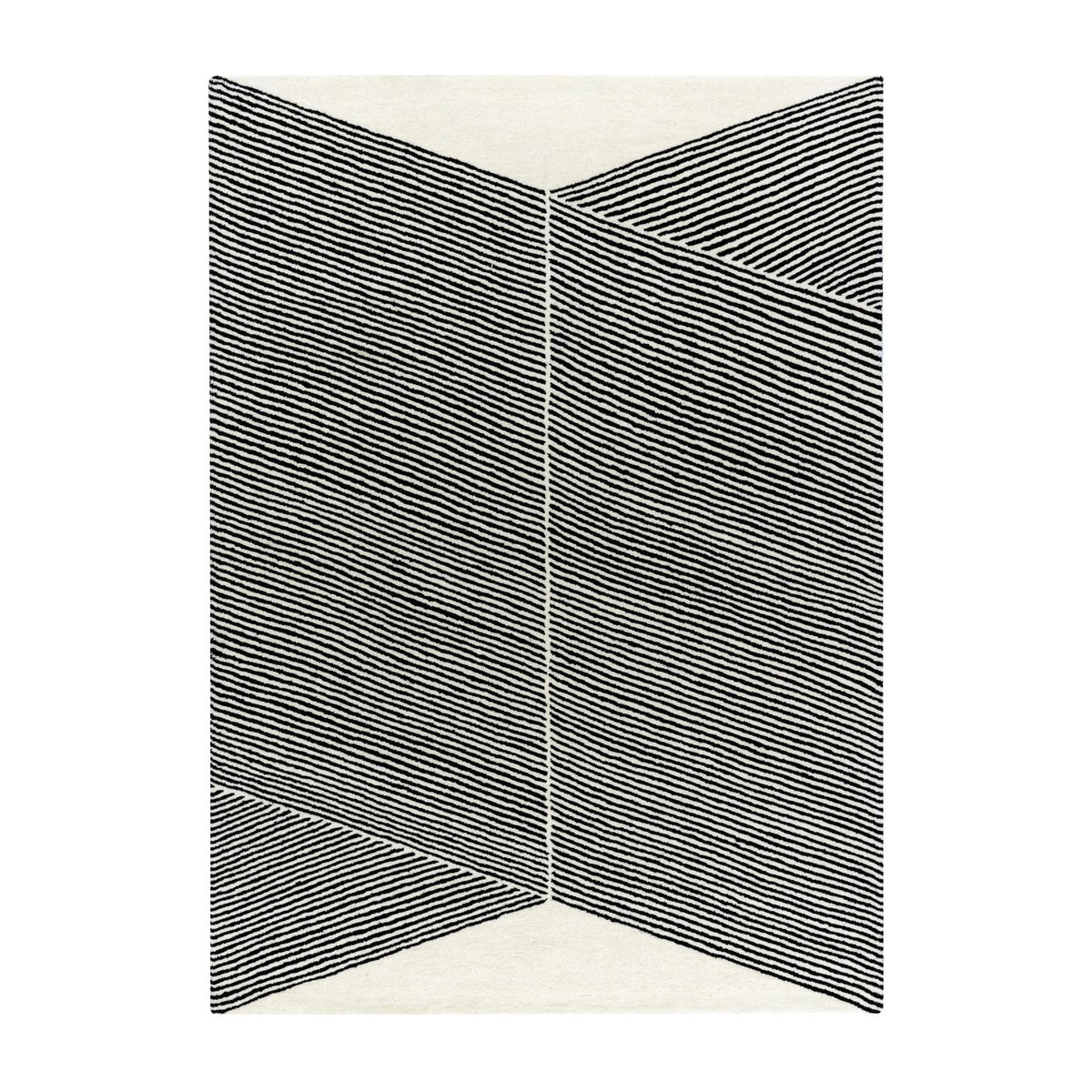 Rectangles-villamatto, luonnonvalkoinen 170x240 cm