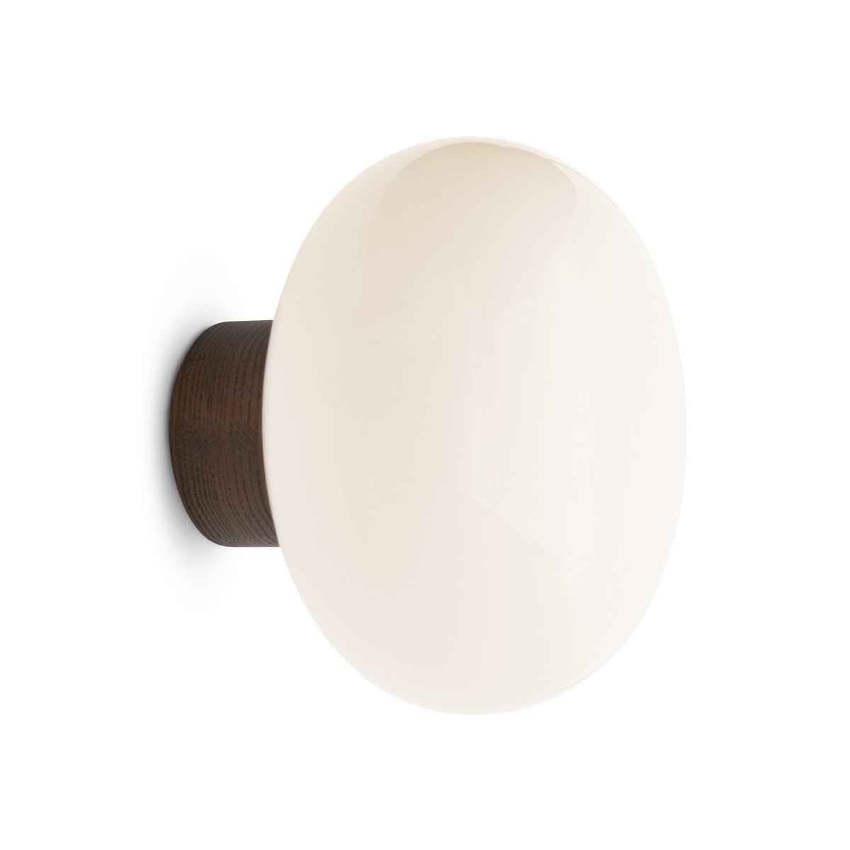 Karl-Johan seinävalaisin Smoked oak-white opal glass