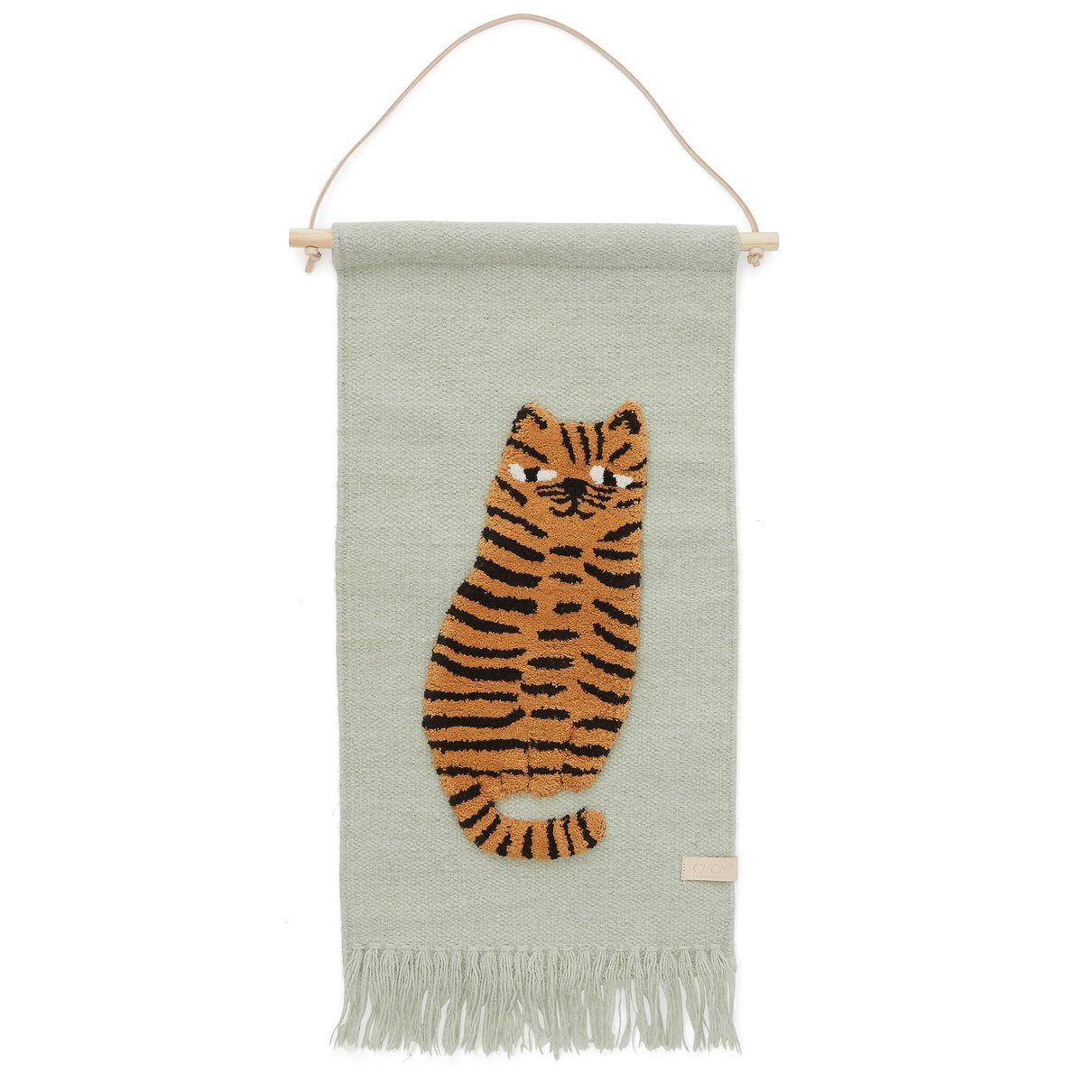 Tiger seinäkoriste 32x70 cm Vihreä