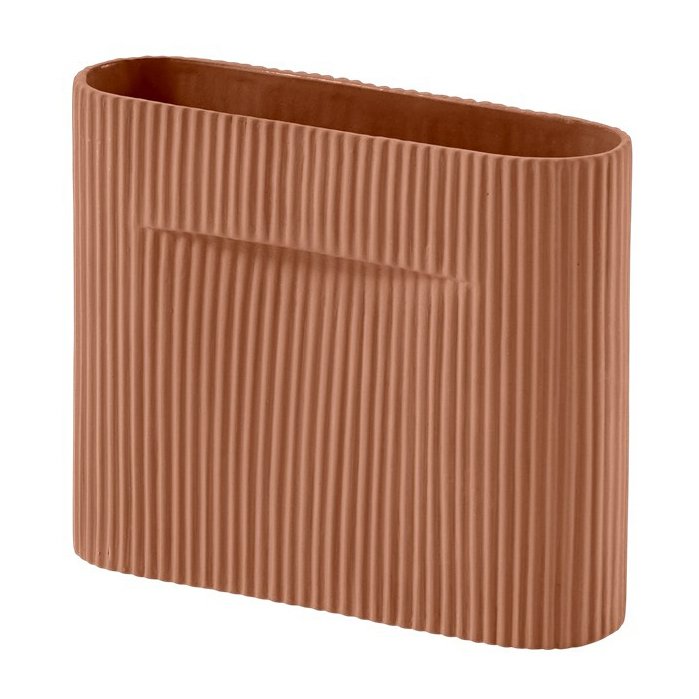 Ridge maljakko 16,5 cm Terracotta