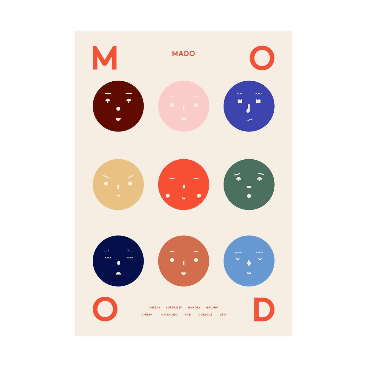 9 Moods -juliste 50 x 70 cm
