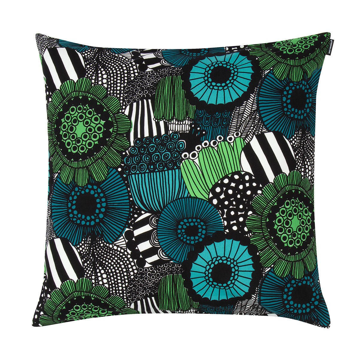 Pieni Siirtolapuutarha tyynynpäällinen 50x50 cm vihreä-musta (Suomi 100)
