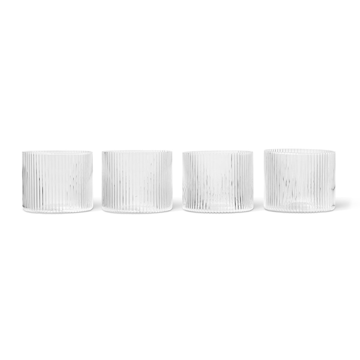 Ripple lasi matalat 4-pack Clear