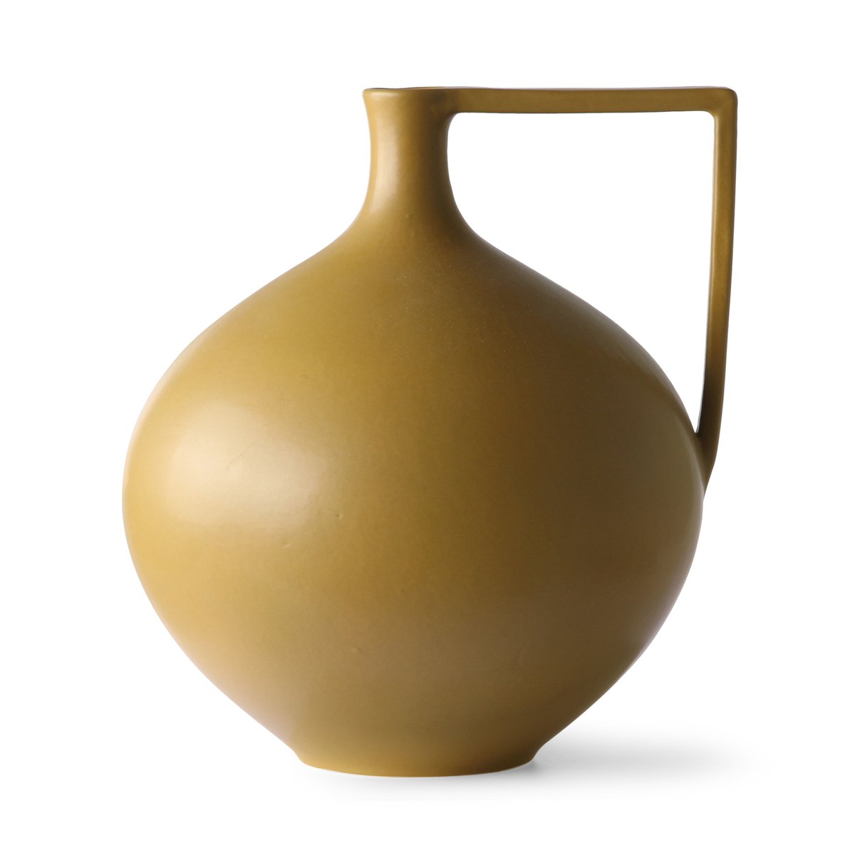 Ceramic Jar maljakko L 26,5 cm Mustard