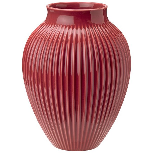 Knabstrup maljakko uritettu 27 cm Bordeaux