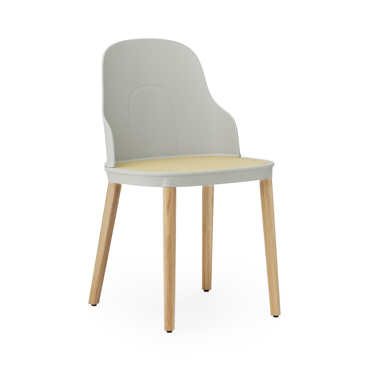 Allez molded wicker tuoli Warm Grey-tammi