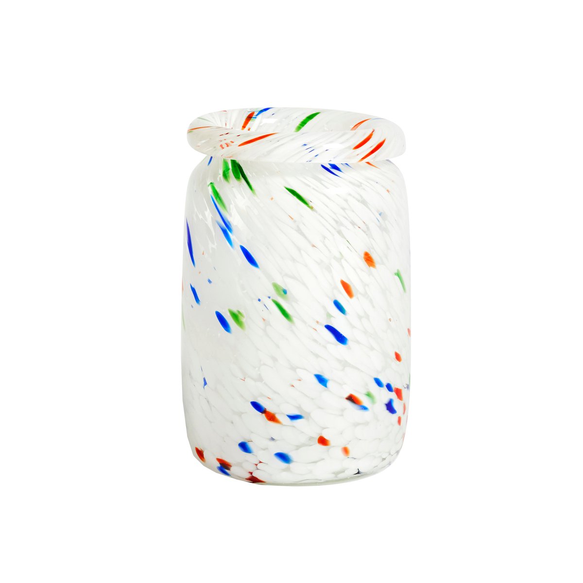 Splash Roll Neck -maljakko M 22 cm White dot (multi)