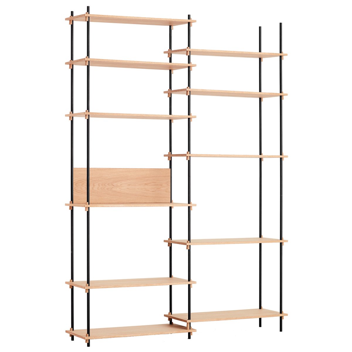 Moebe shelving system extra tall double Oak
