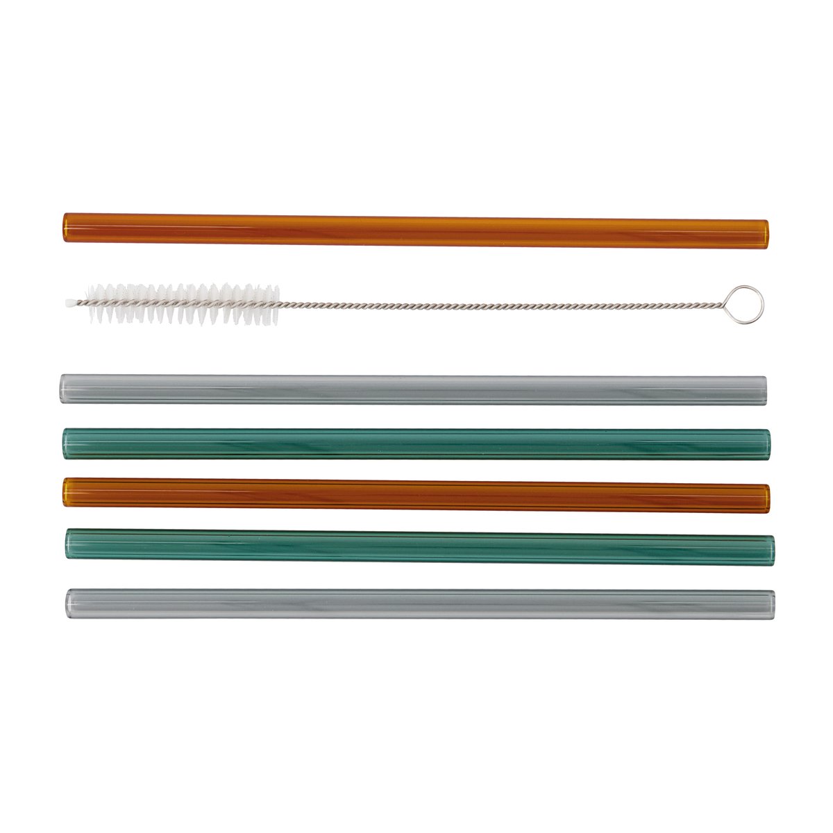 Vaca lasipilli, 6-pakkaus Green-grey-orange
