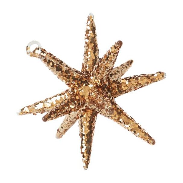 Spike joulukoriste Ø7,5 cm Ruskea-glitter
