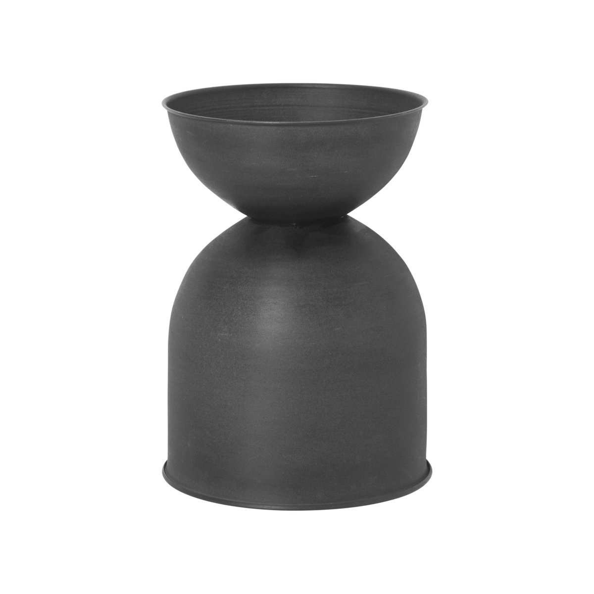 Hourglass ruukku, pieni Musta-tummanharmaa