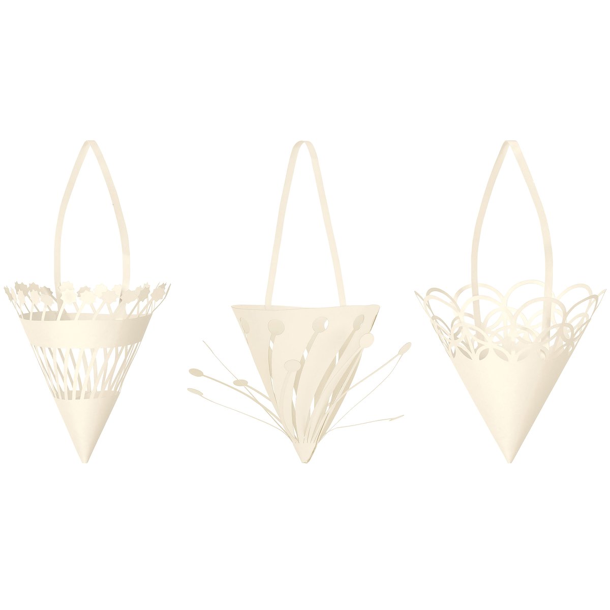 Hängande joulutuutti Ø10cm 3-pack Off-white