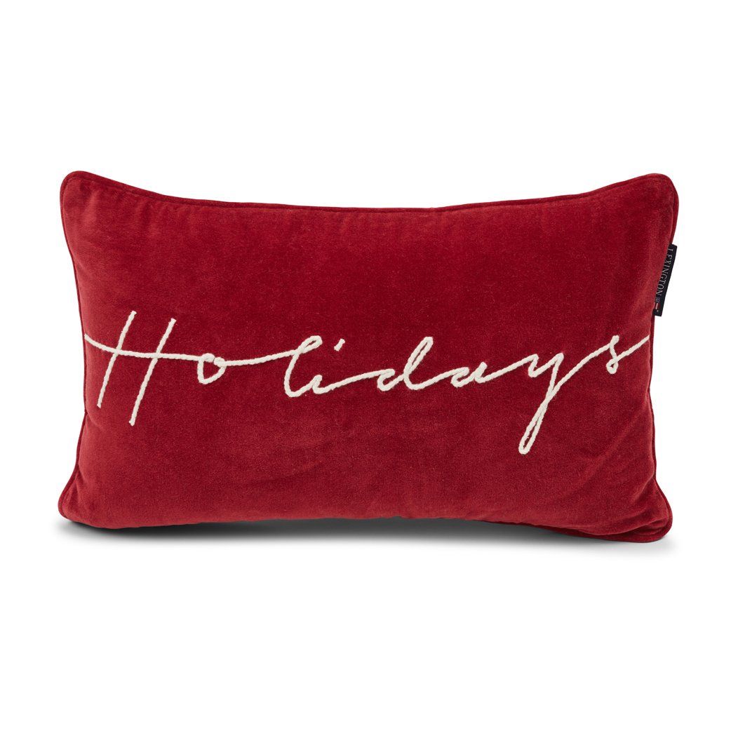 Holidays Cotton Velvet tyyny 30x50 cm Red-white