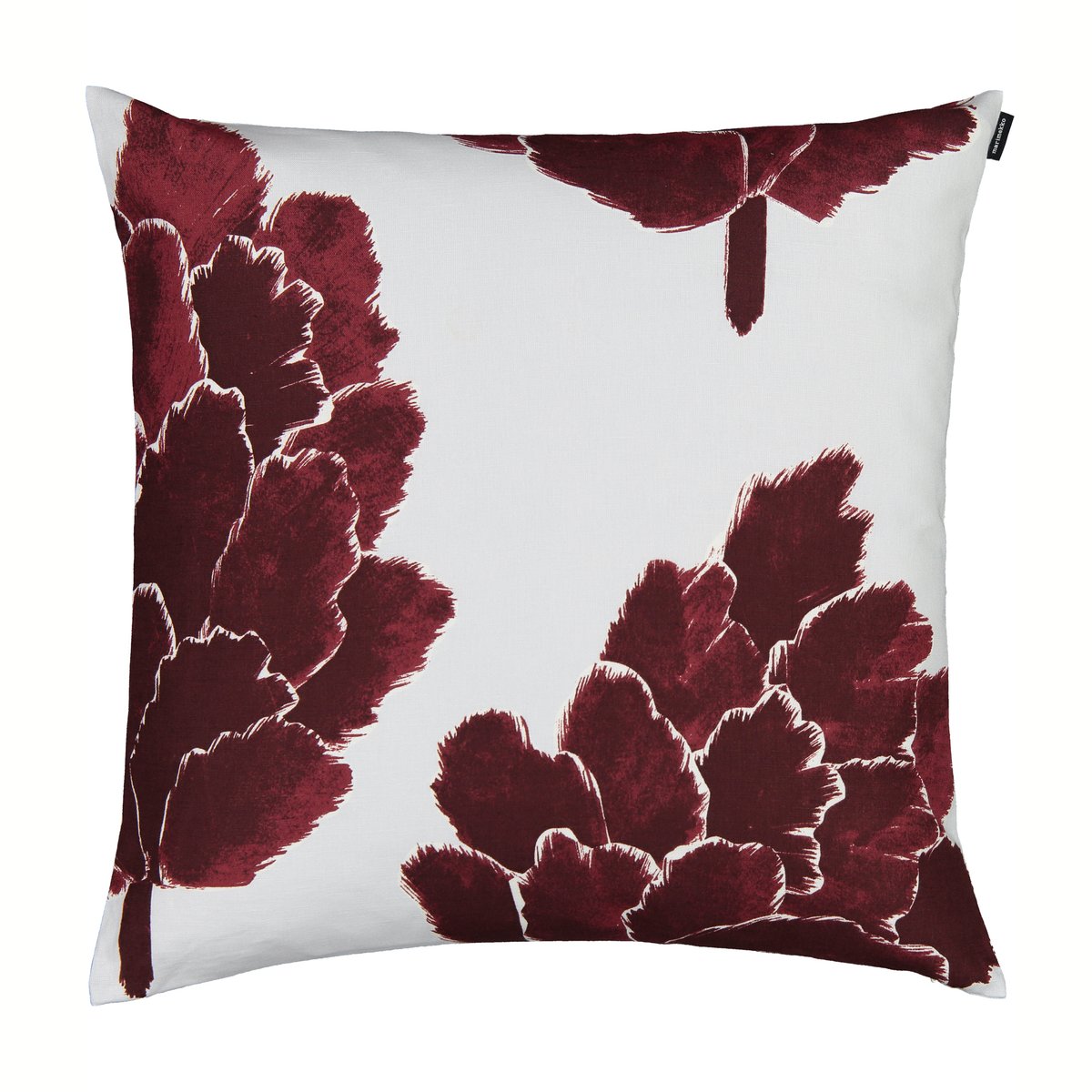 Käpykukka tyynynpäällinen, 50 x 50 cm Vaaleanharmaa-viininpunainen