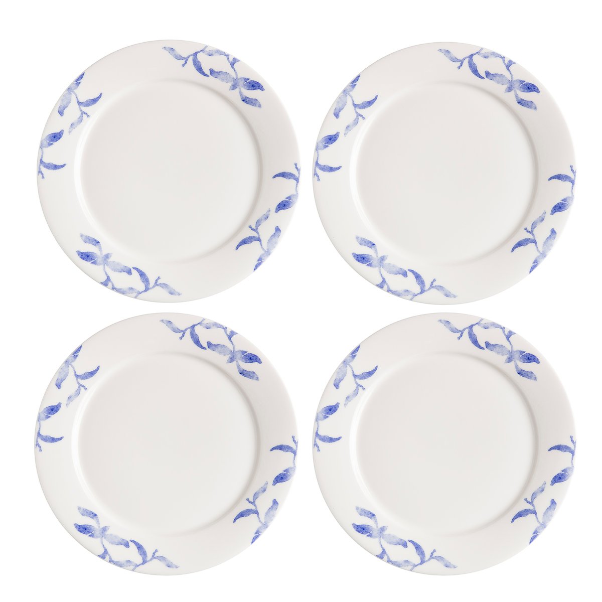 Havspil-leipälautanen 21 cm 4-pack sininen-valkoinen