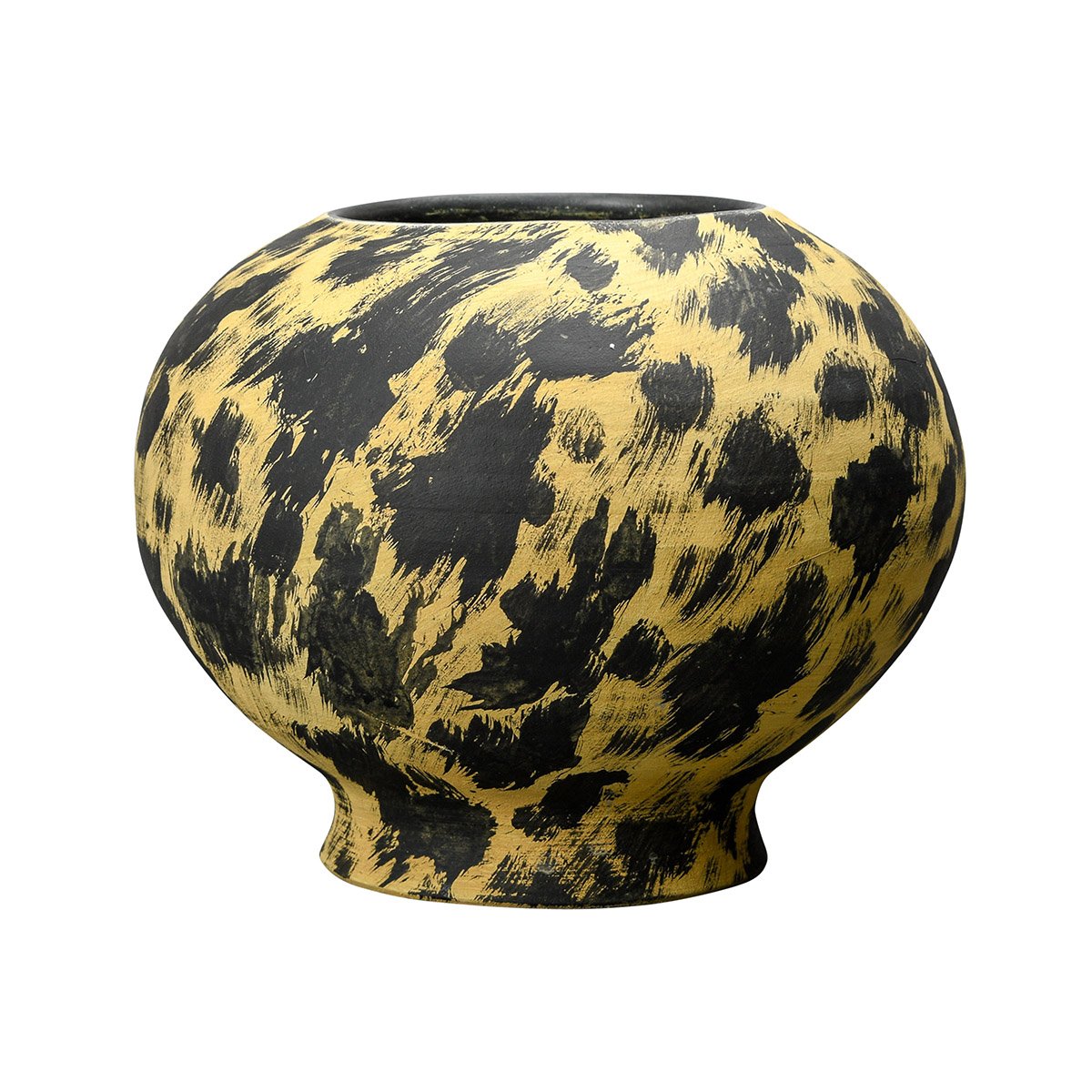 Safari maljakko 30 cm Musta-keltainen