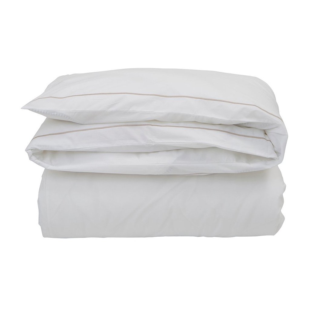 Hotel Percale pussilakana 220x220 cm Valkoinen-Vaaleanbeige