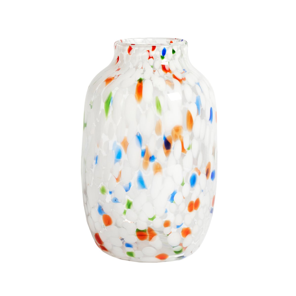 Splash Round -maljakko L 27 cm White dot (multi)