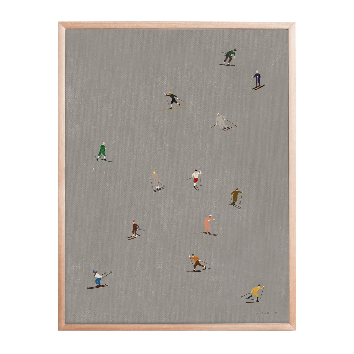 Skiers juliste 40x50 cm Harmaa