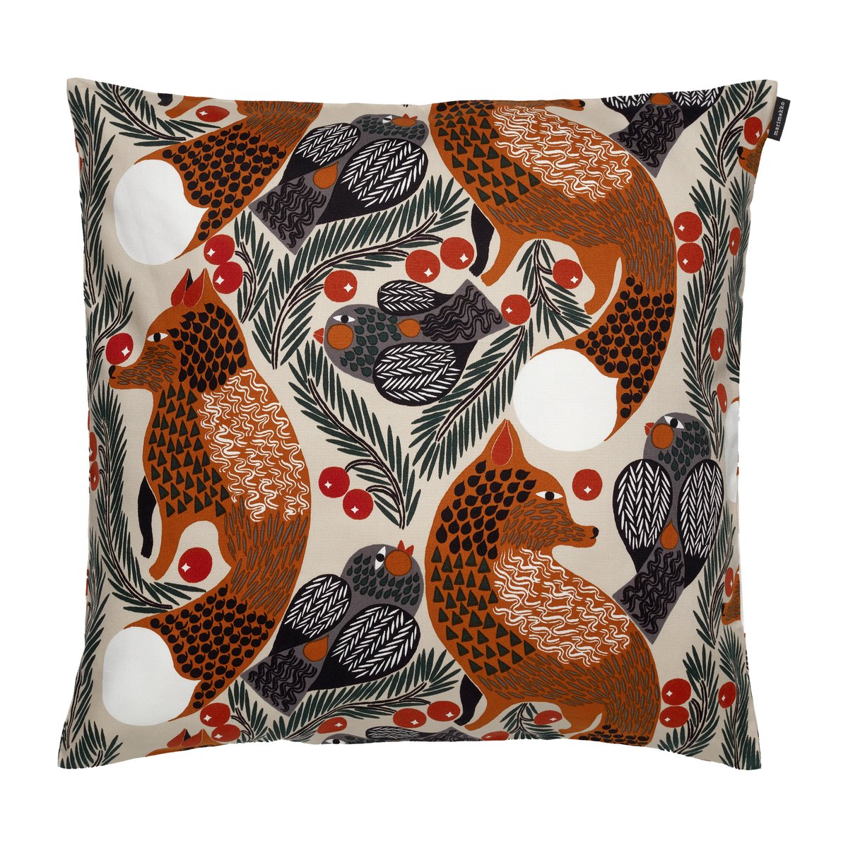 Pieni Ketunmarja tyynynpäällinen 50x50 cm Beige-Ruskea