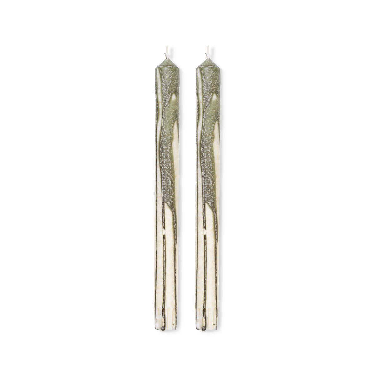 Duo steariinikynttilä 2- pakkaus Olive green