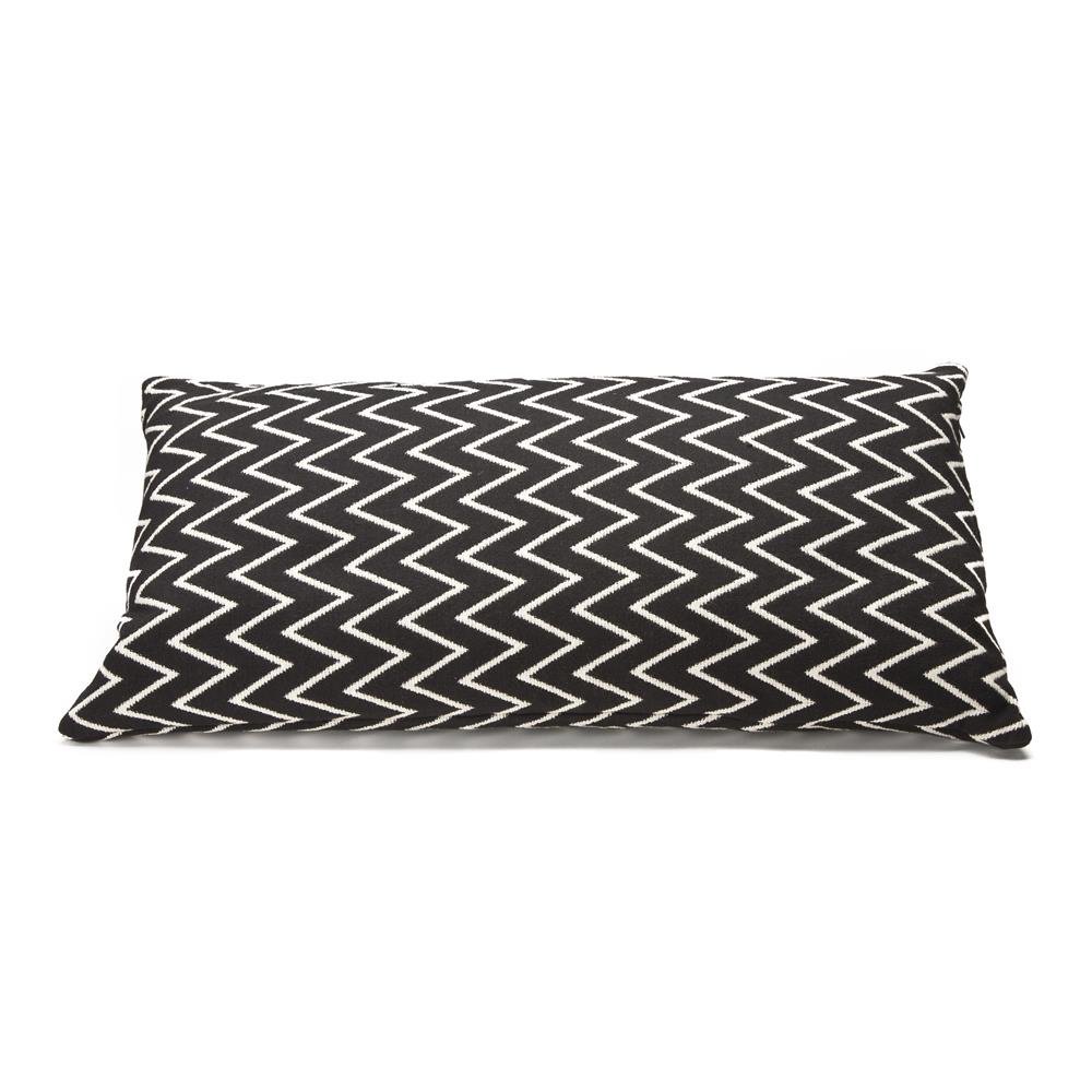 Zigzag tyynynpäällinen 30x60 cm musta