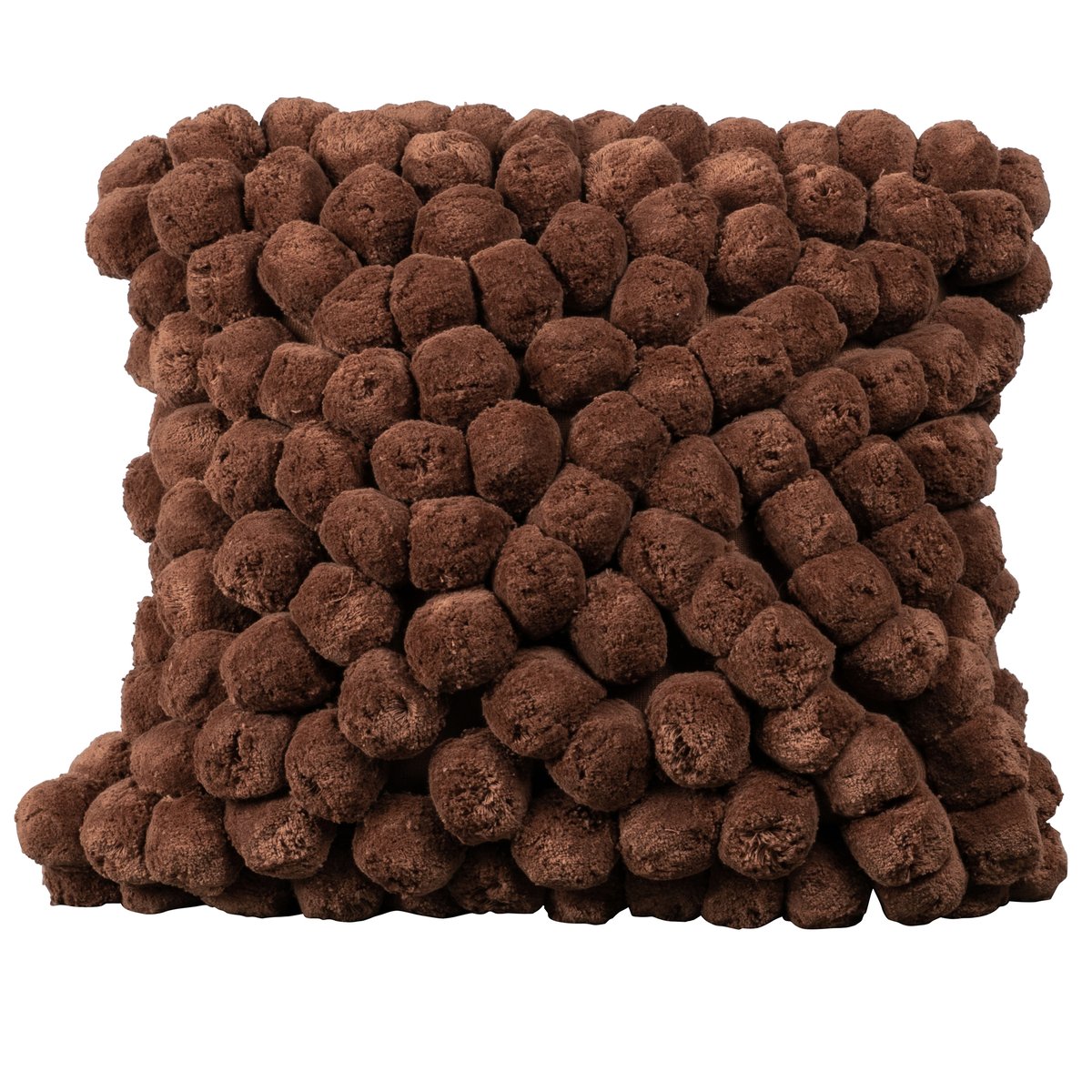 Pom Pom tyyny, 45 x 45 cm Ruskea