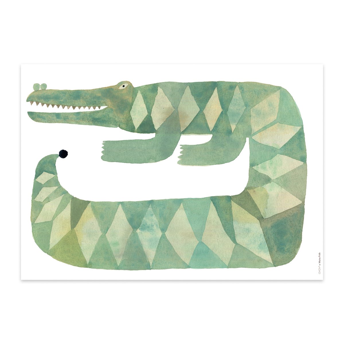 Croccodile Gustav -juliste 50x70 cm Multi