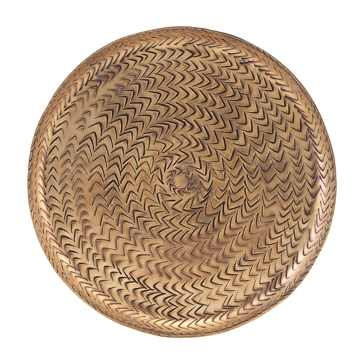 Rattan tarjotin, messinkiviimeistely 20 cm