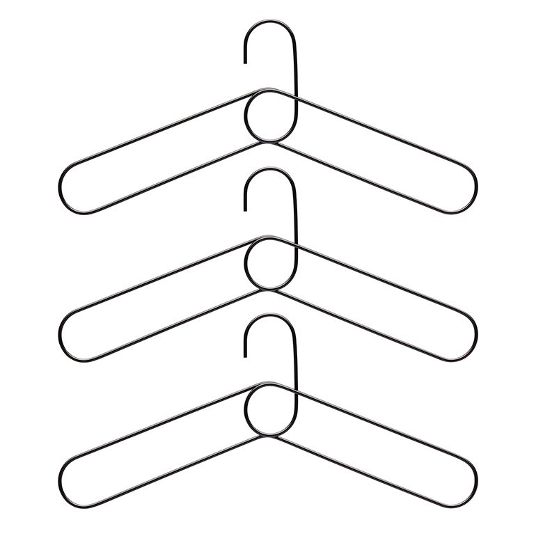 Loop vaateripustin, 3-pakkaus Musta