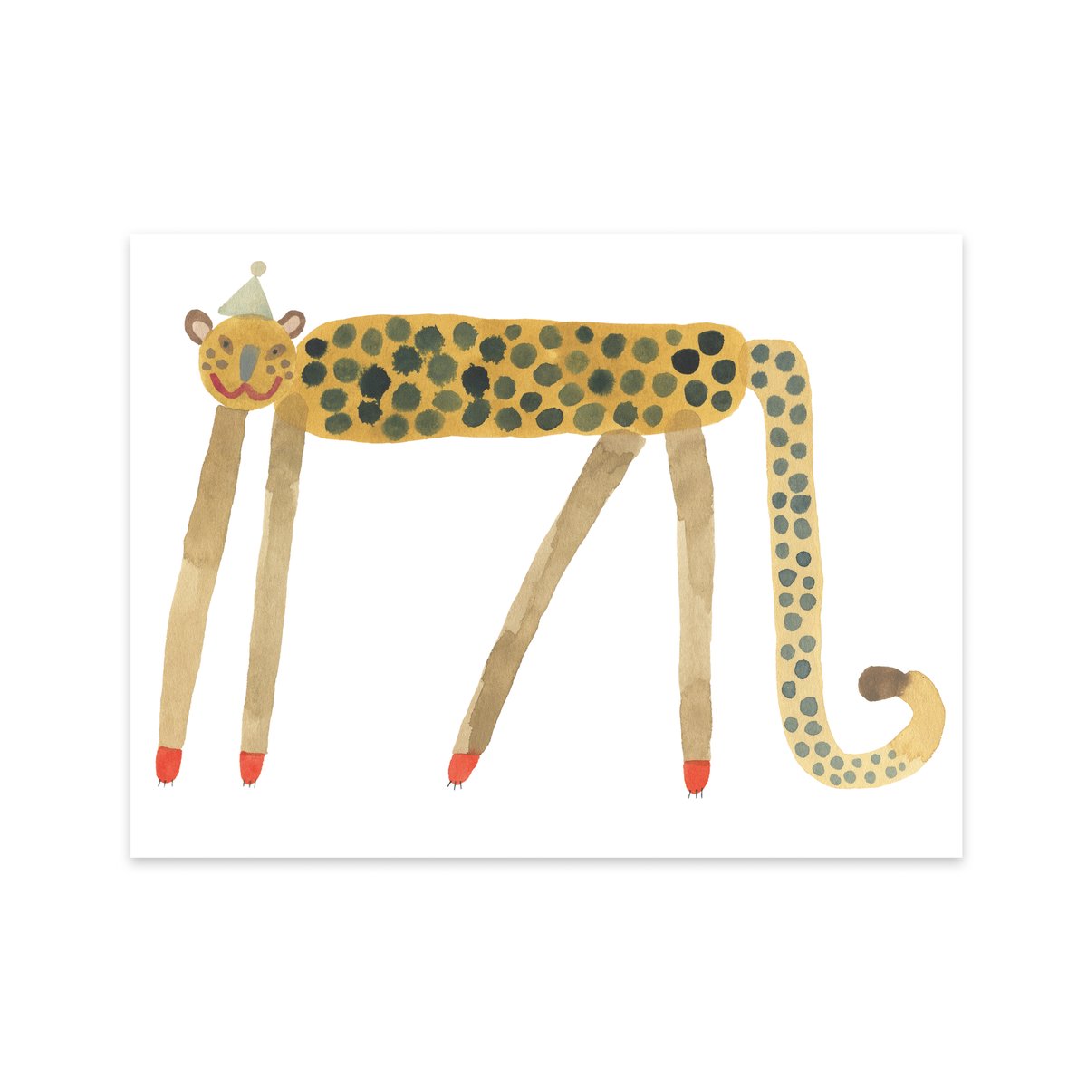 Smiling Leopard Elvis -juliste 30x40 cm Multi