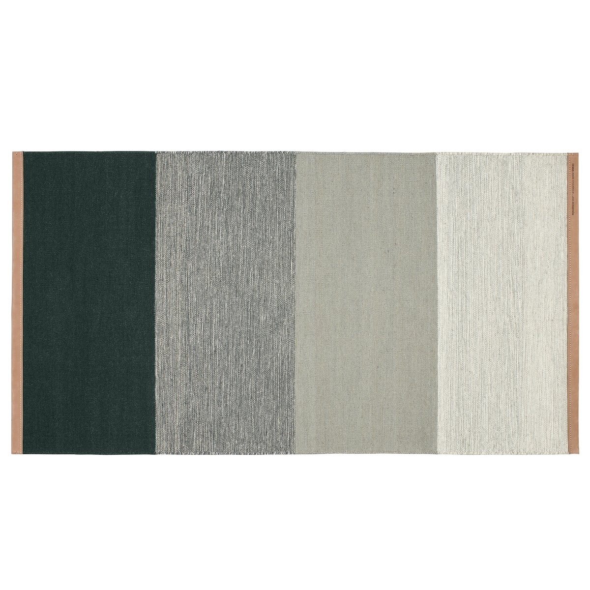 Fields matto 70x130 cm Vihreä-harmaa