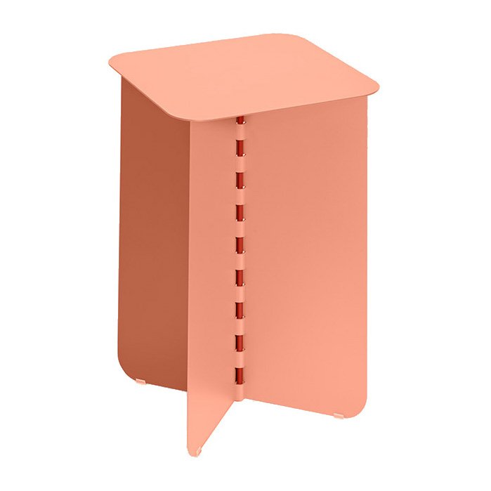 Hinge Sivupöytä teräs 45 cm Vaaleanpunainen