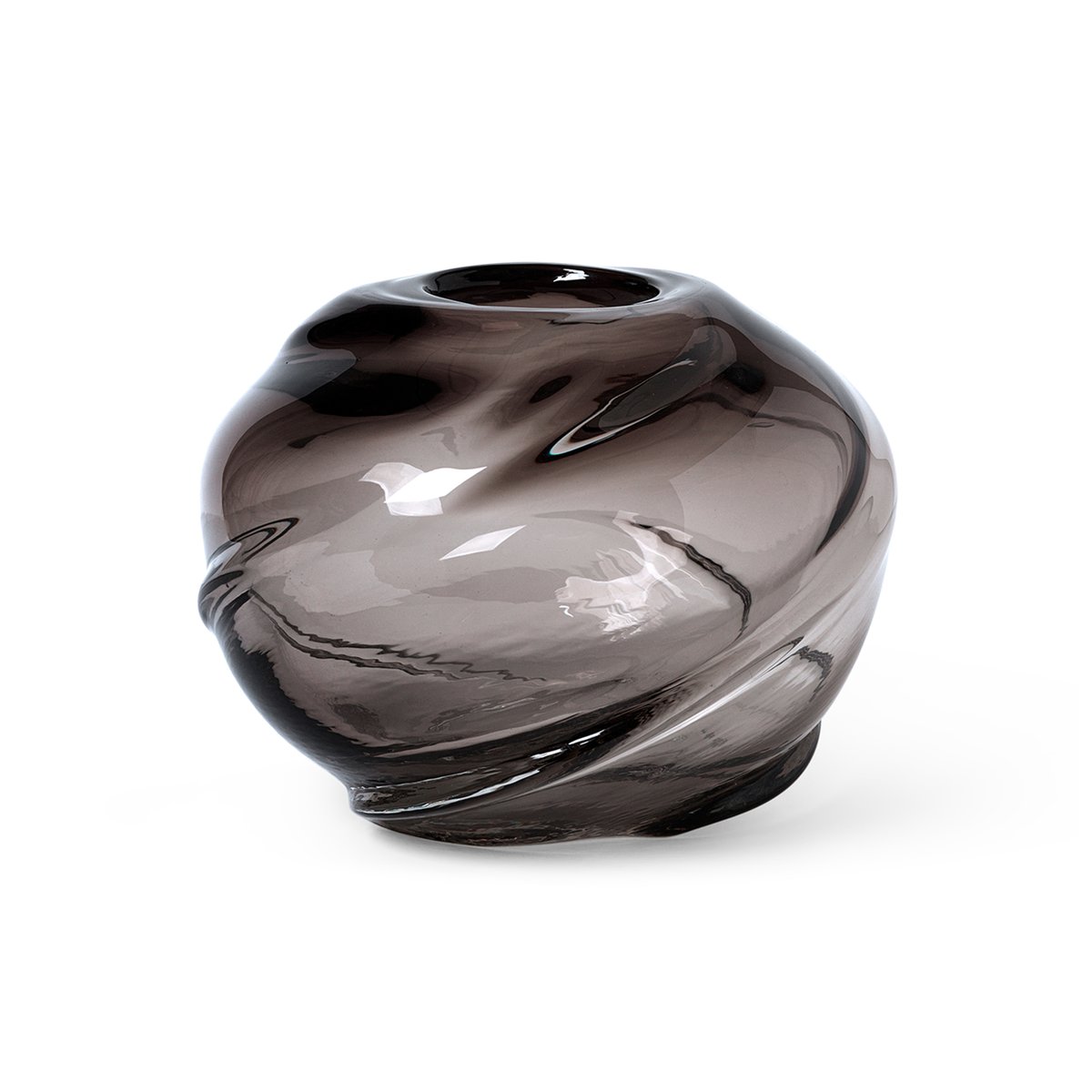 Water Swirl maljakko pyöreä Ø21 cm Smoked Grey
