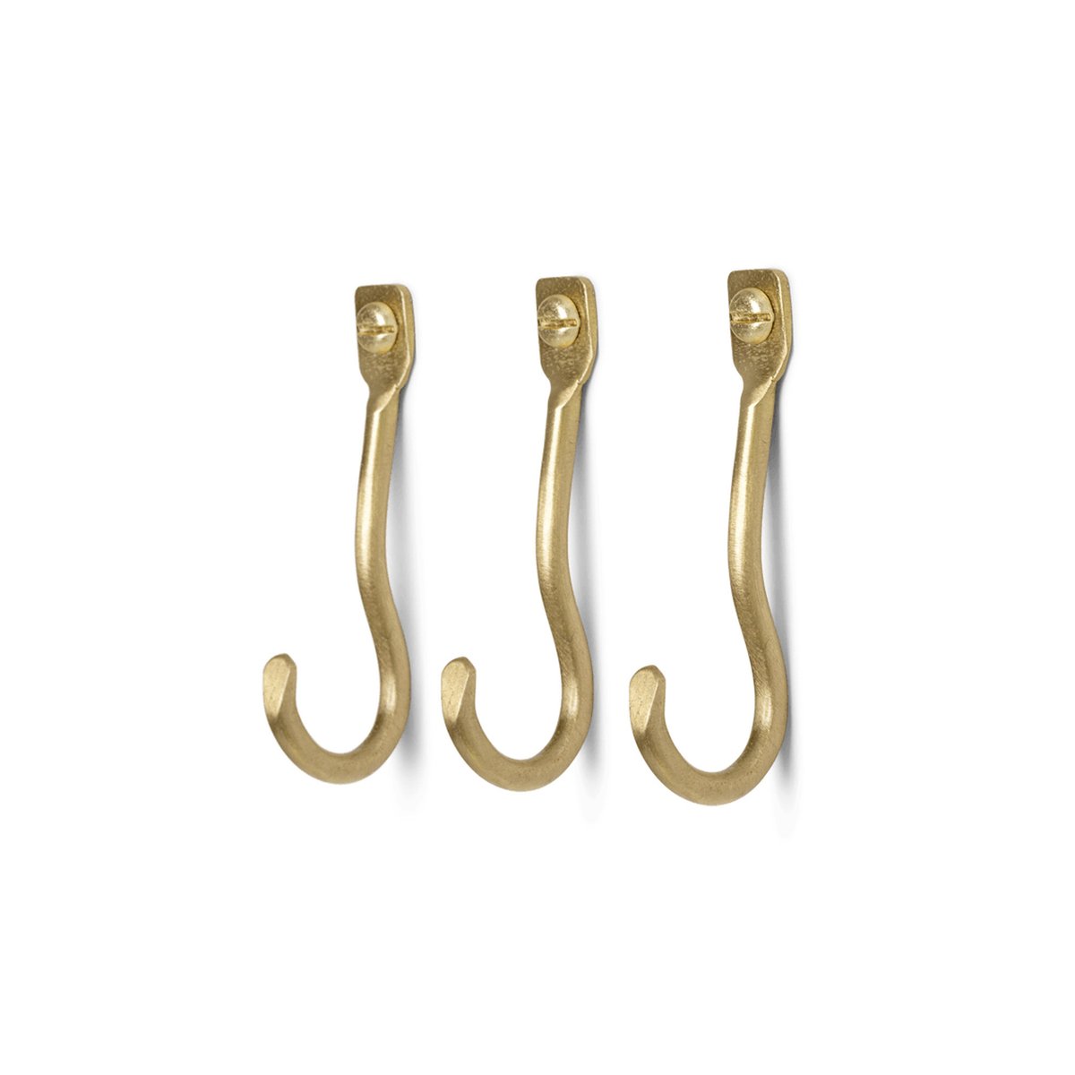 Curvature koukku 3-pack Messinki