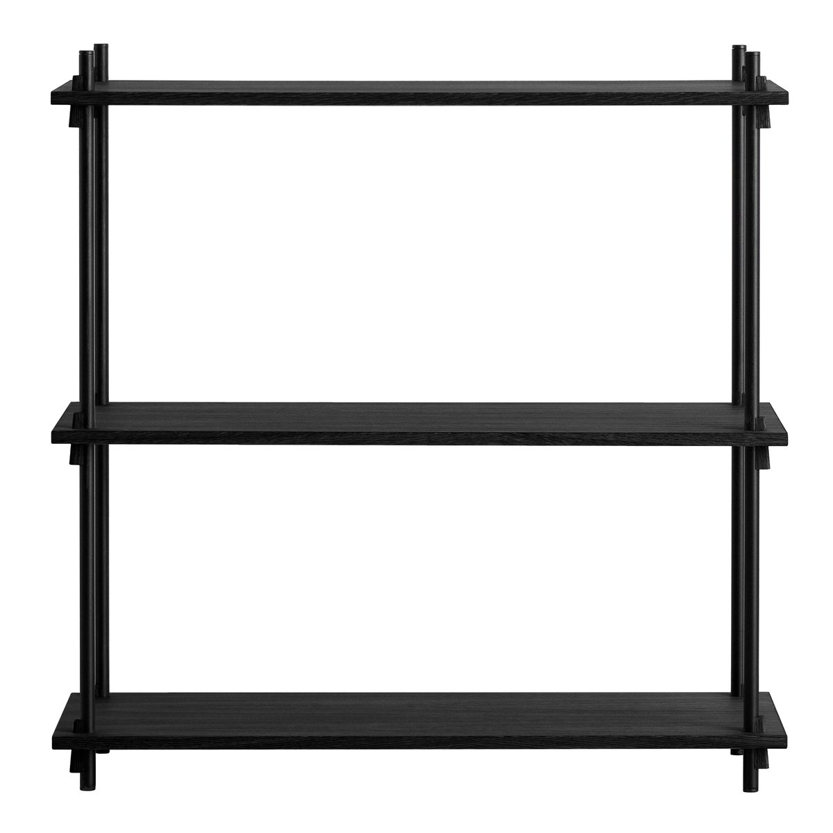 Moebe shelving system low single Black
