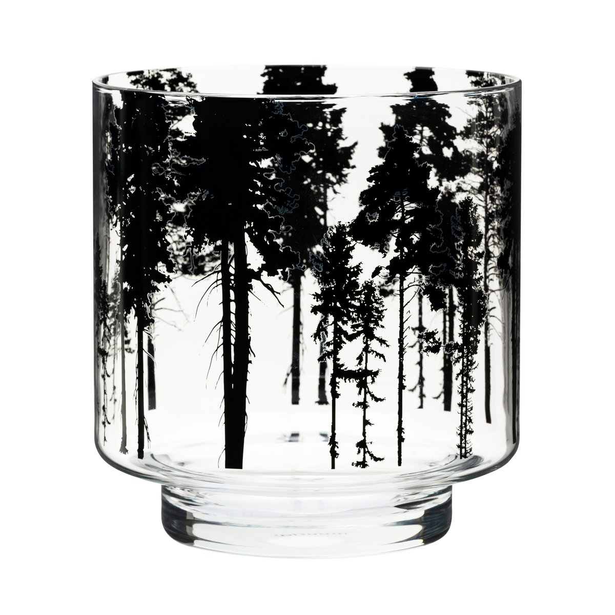 Nordic The Forest -kynttilälyhty/maljakko 17 cm Kirkas-musta