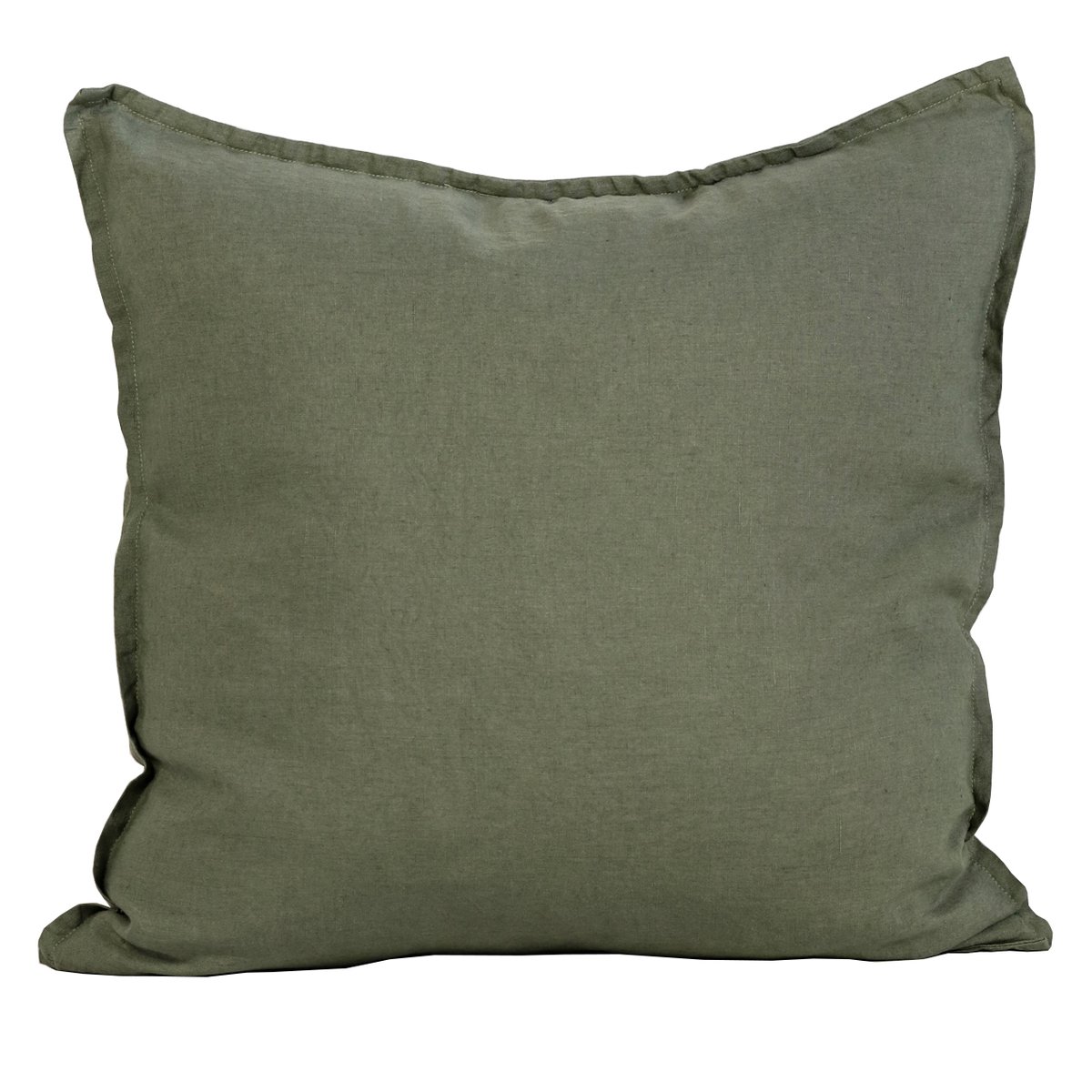 Washed linen tyynynpäällinen 50 x 50 cm Khaki (vihreä)