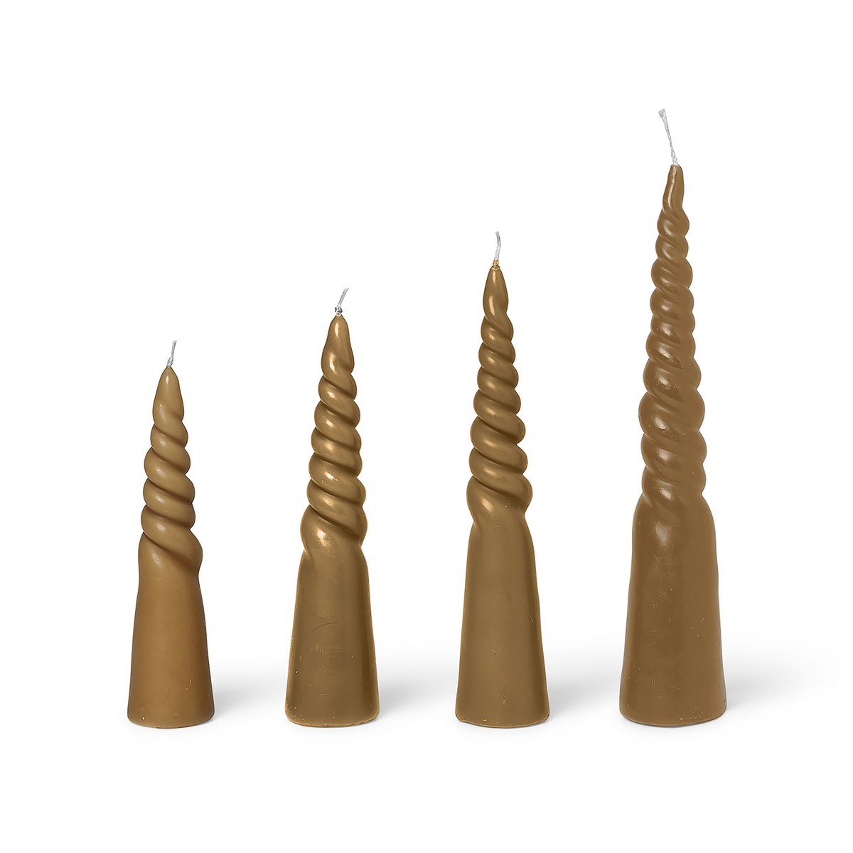 Twisted candles kierretty kynttilä 4-pack Straw