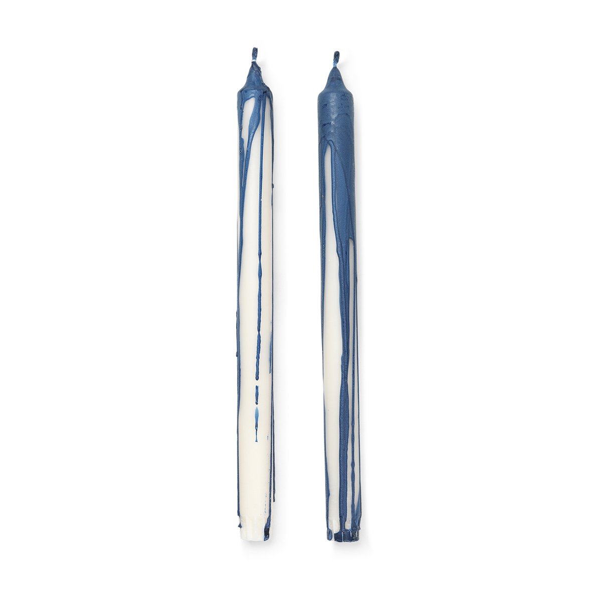 Dryp steariinikynttilä 2-pack Deep Blue