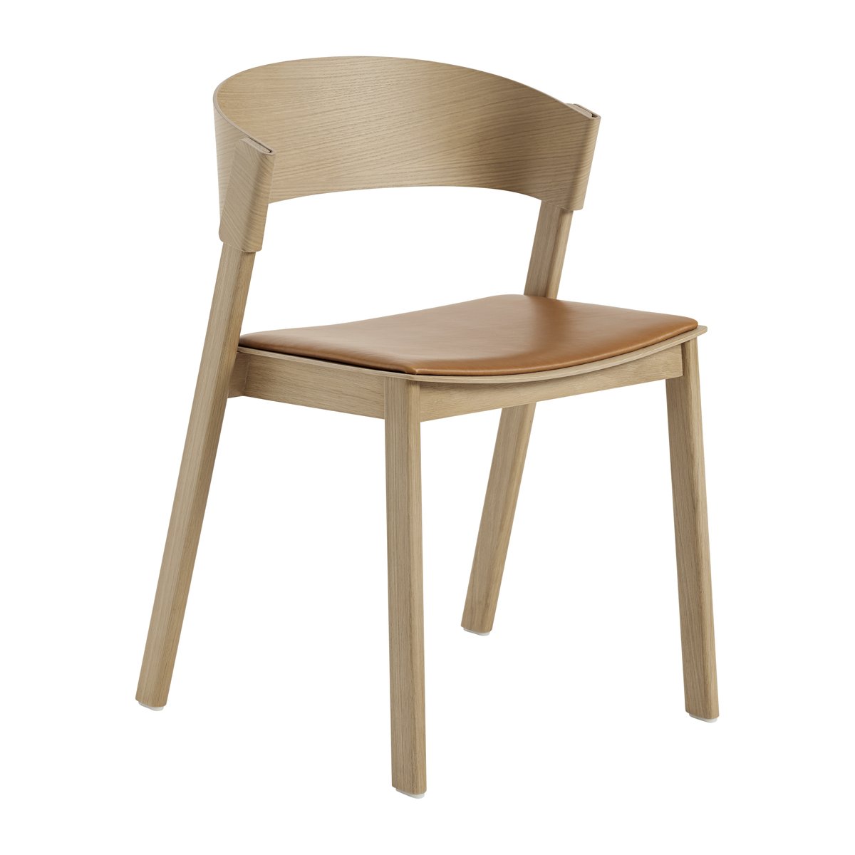 Cover Side Chair leather Konjak-tammi
