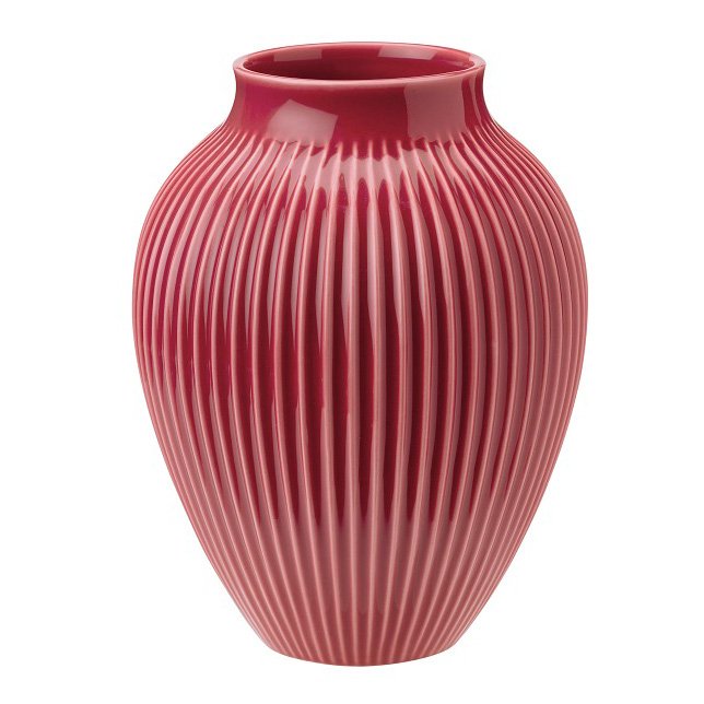 Knabstrup maljakko uritettu 20 cm Bordeaux