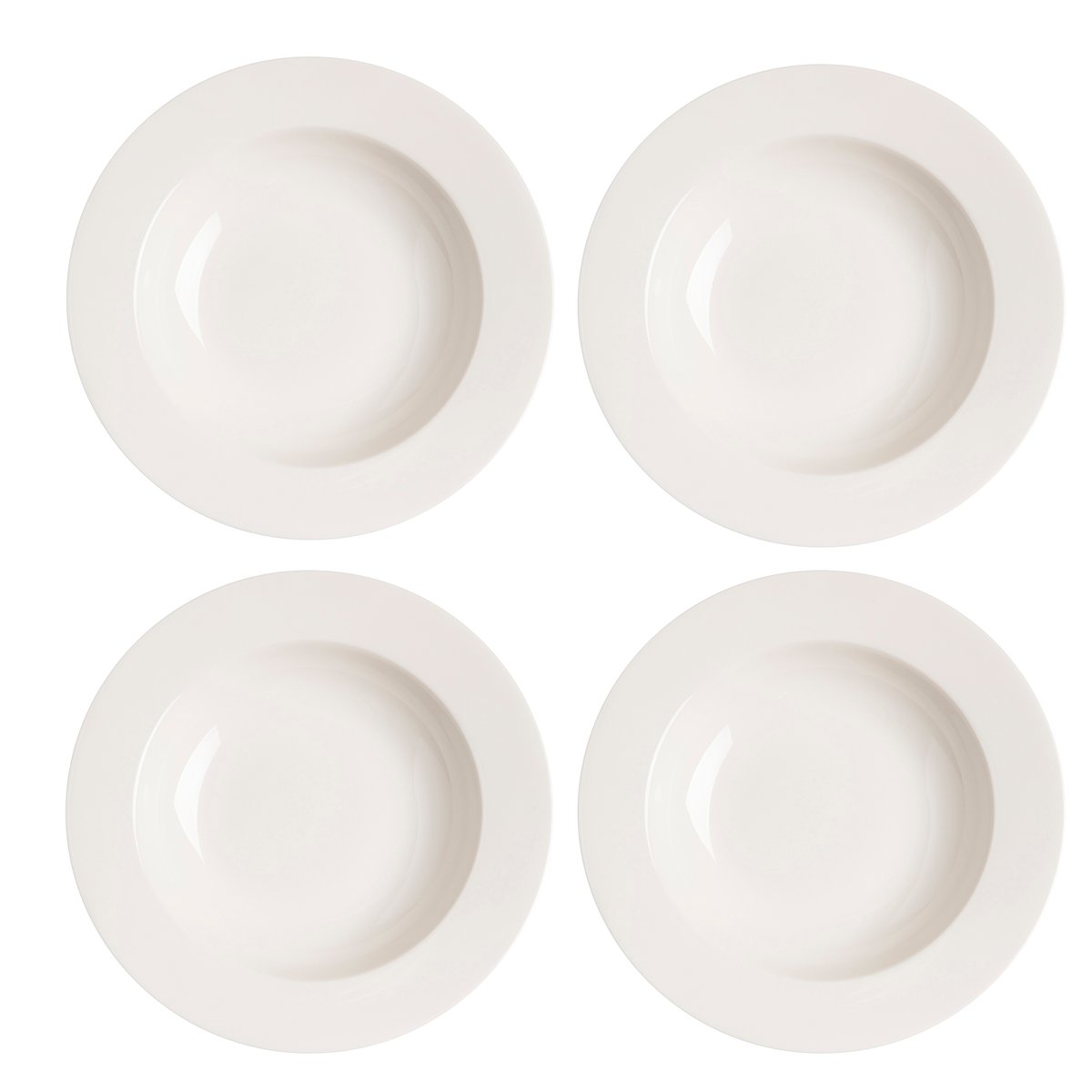 Kalk-lautanen, syvä, 23 cm 4-pack valkoinen