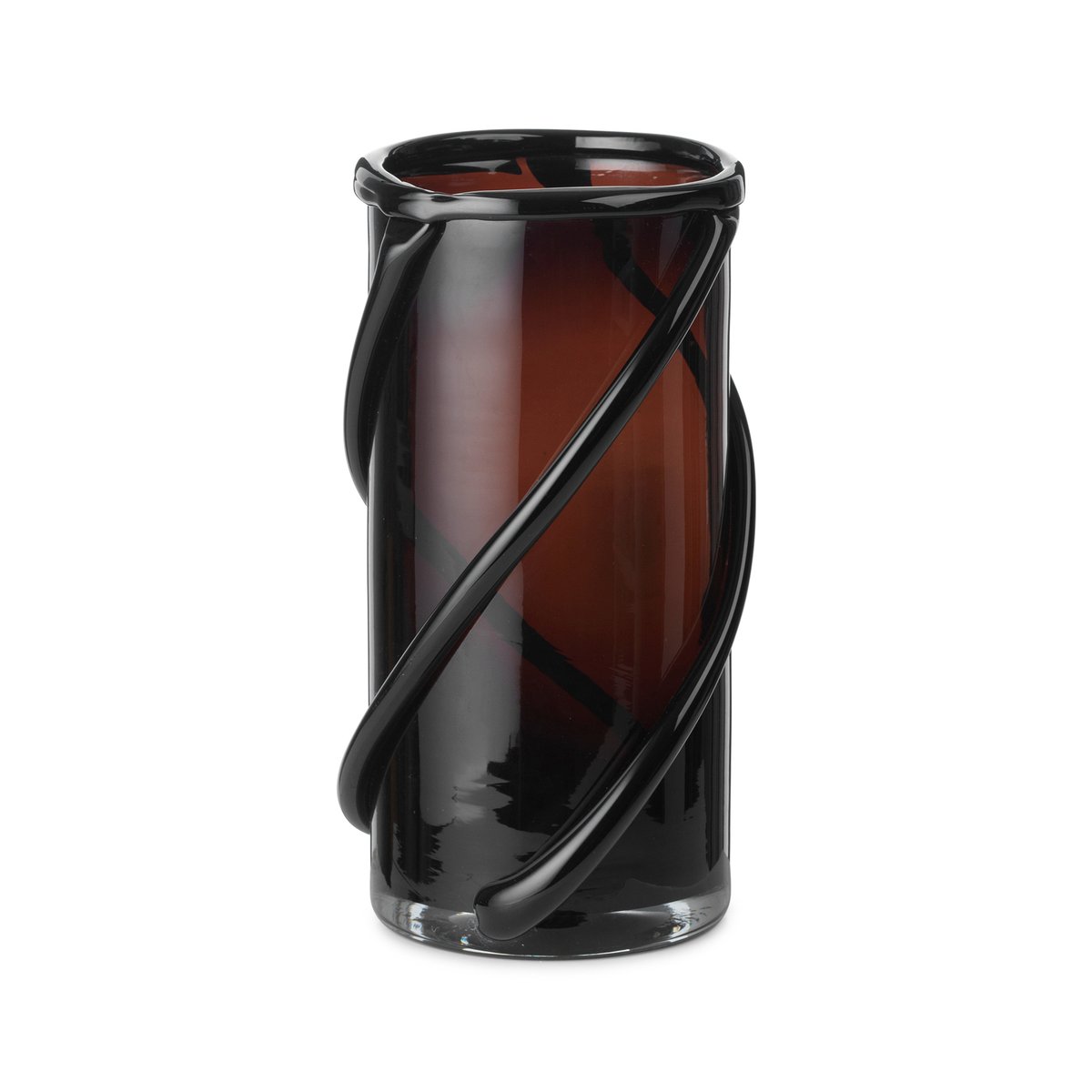 Entwine maljakko dark amber Small 21 cm