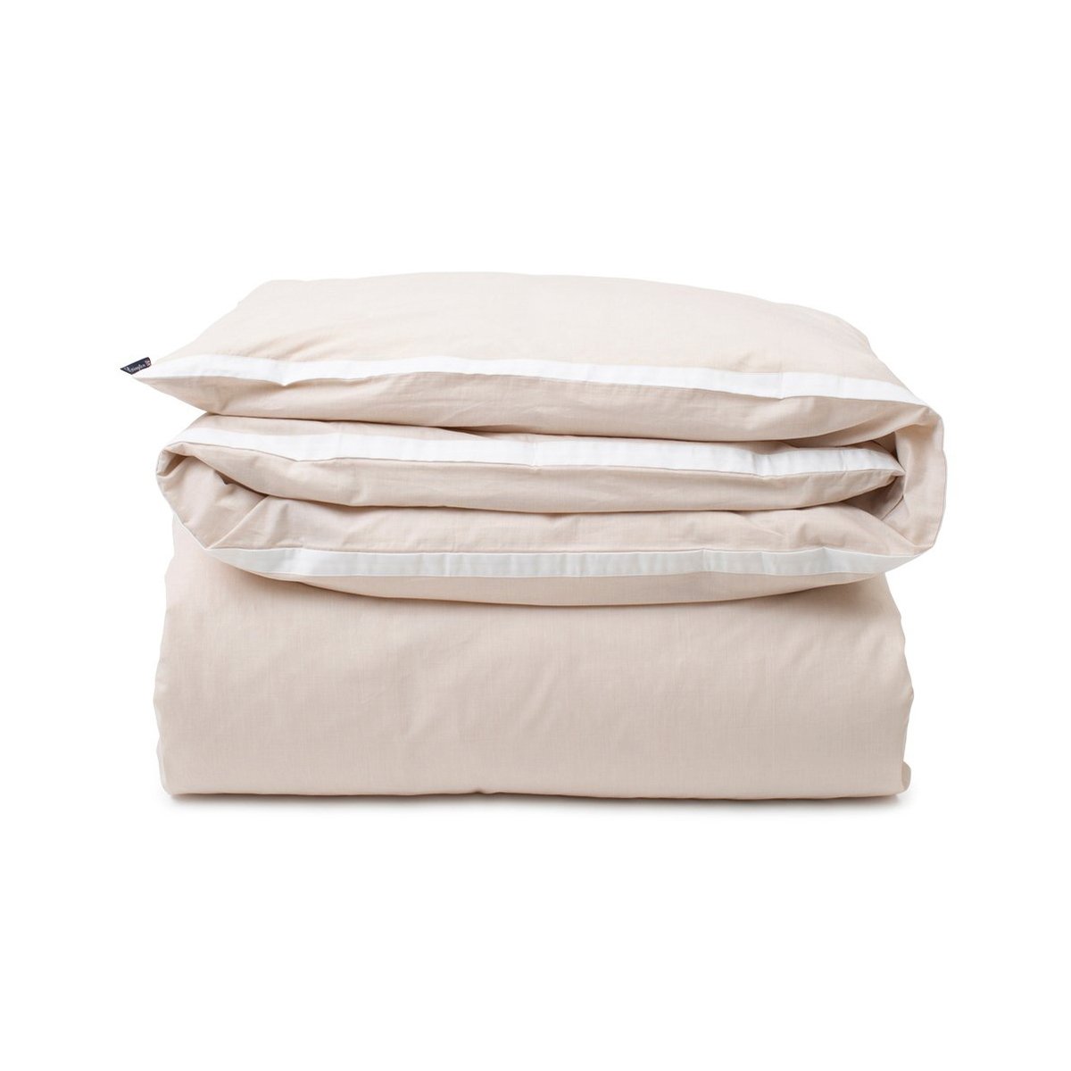 Contrast Cotton Chambray -pussilakana 150 x 210 cm Beige-valkoinen
