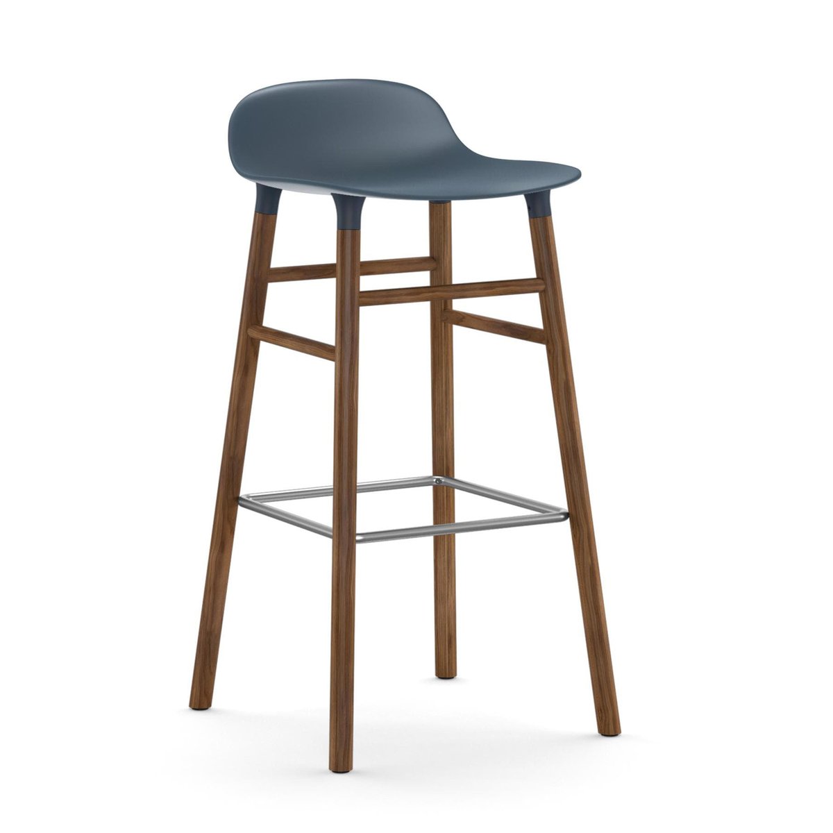 Form Chair baarijakkara pähkinäjalat sininen